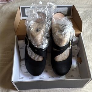 Dansko Black Women's Mules with Buckle